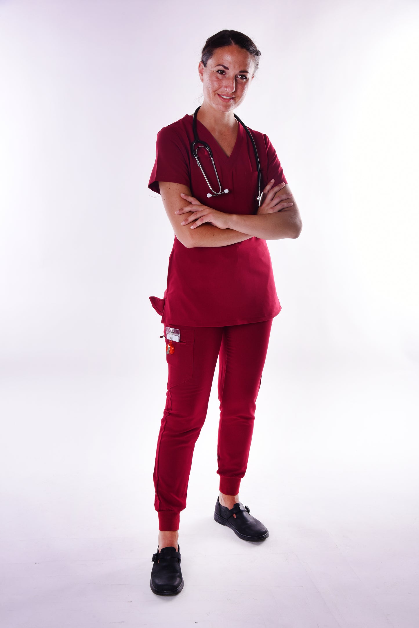 Womens 3 Pocket Scrub Top