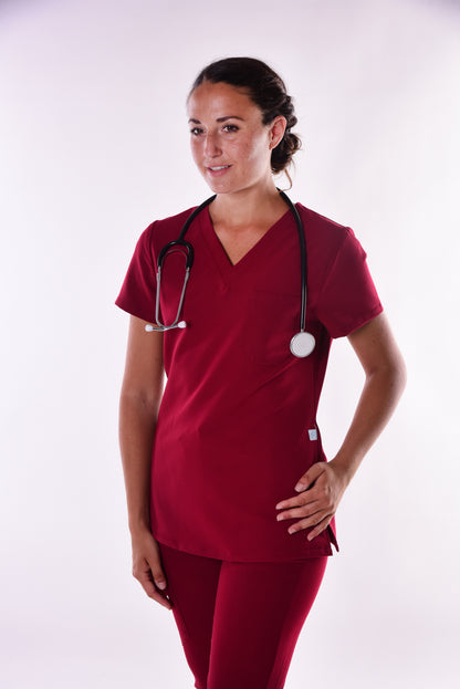 Womens 3 Pocket Scrub Top